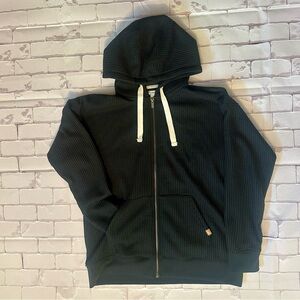 L.L. Bean  Woman’s Black Zip-Up Waffle Hoodie